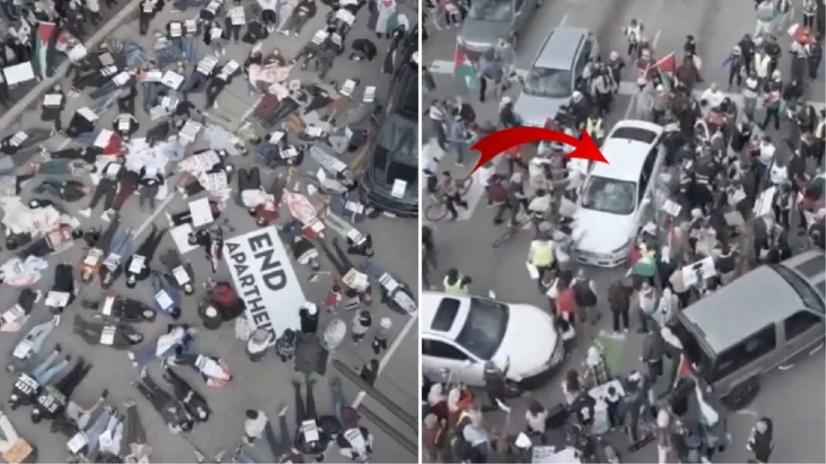 ABD’de korkunç saldırı! Filistin’e destek için toplanan kalabalığın üzerine aracını sürdü