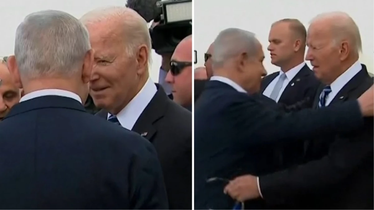 Biden, İsrail’de! Netanyahu ile karşılaştıkları an verdikleri tepki insanlık dışı