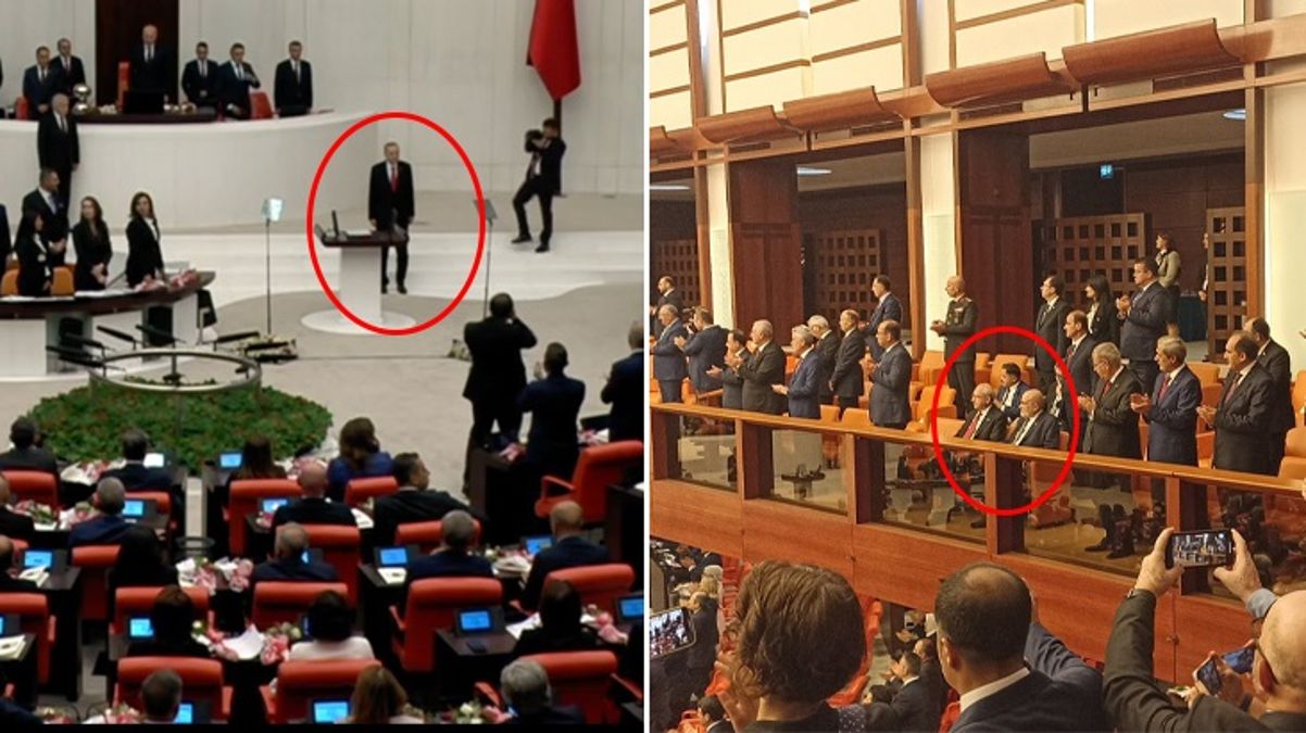 Erdoğan’ın TBMM’ye girişi esnasında Karamollaoğlu’nun yaşadığı kararsızlık kameralara anbean yansıdı