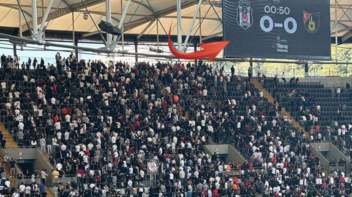 İlk düdükle birlikte harekete geçtiler! Beşiktaşlı tribünlerden sessiz protesto