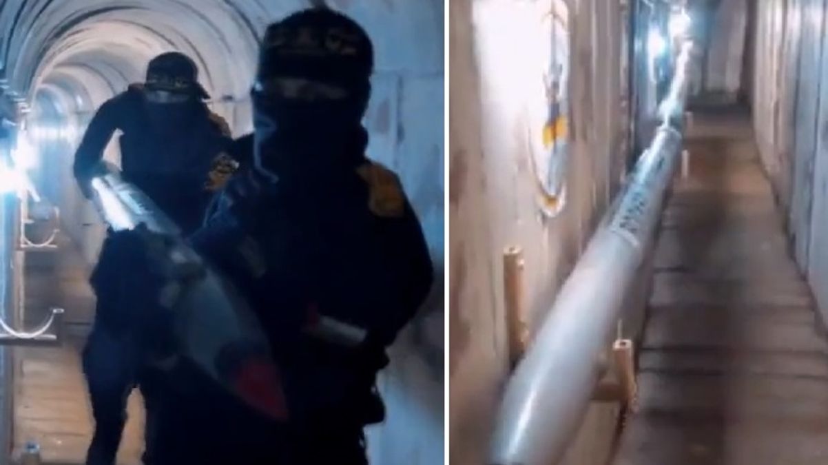 İsrail’e gözdağı! Hamas yeraltı tünellerinde sakladığı füzelerin görüntülerini yayınladı