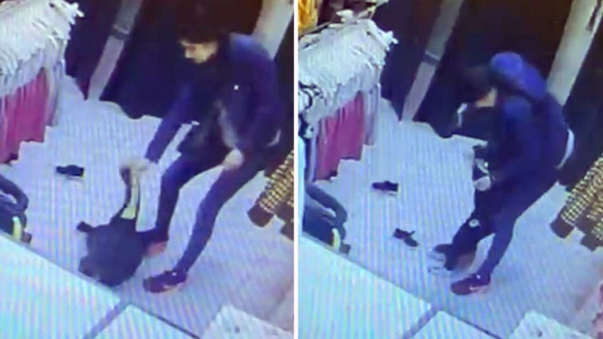 Güvenlik kamerası anbean kaydetti! 3 yaşındaki çocuğu tokatlayıp yere fırlattı