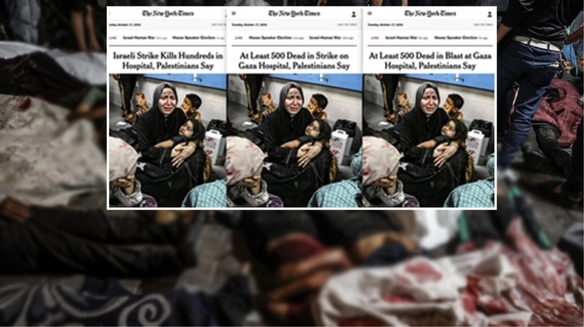 Katliam sonrası İsrail’i aklamaya çalışan New York Times gazetesi, 3 kez manşet değiştirdi