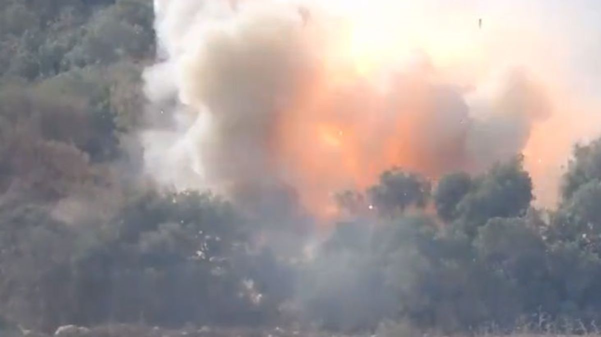 Lübnan tarafından İsrail tankına yapılan füzeli saldırının görüntüleri ortaya çıktı