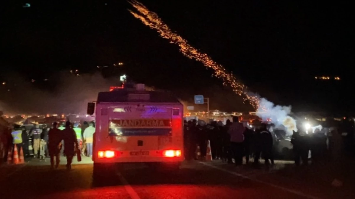 Malatya’da İsrail protestosu sırasında bir grup Kürecik Radar Üssü’ne yürüdü