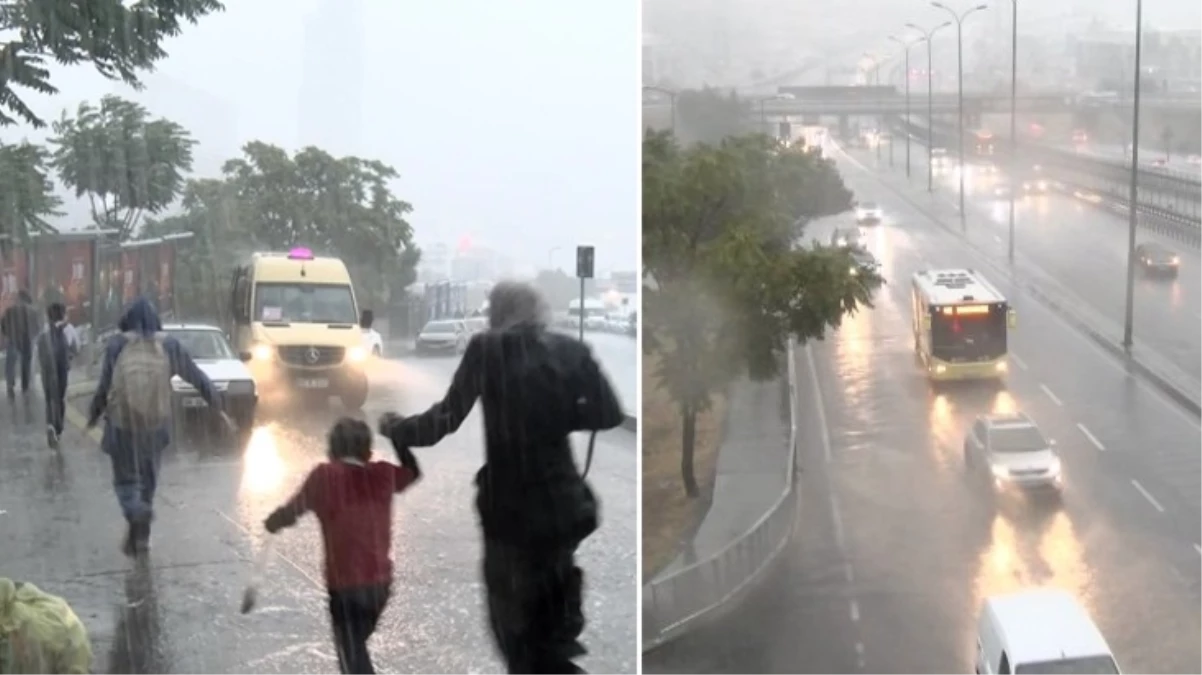 Meteoroloji 44 kenti sarı ve turuncu kodla uyarmıştı! Sağanak yağış İstanbul’da çok kuvvetli başladı
