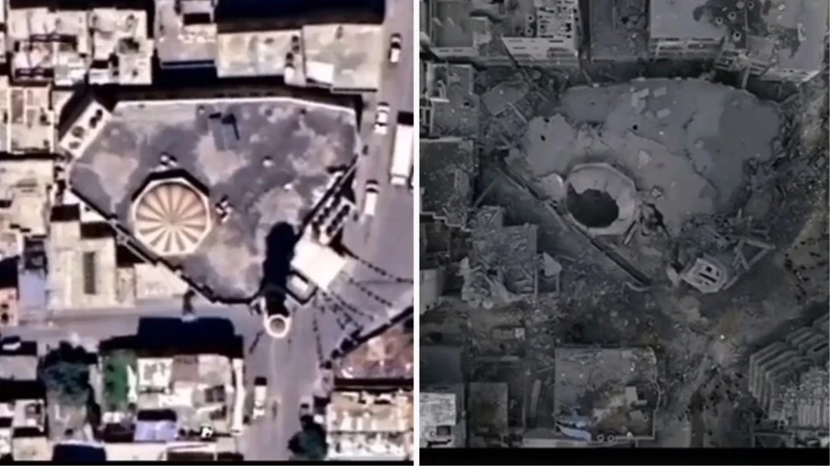 Resmen haritadan silindi! İşte bombaların yağmur gibi yağdığı Gazze’nin öncesi ve sonrası