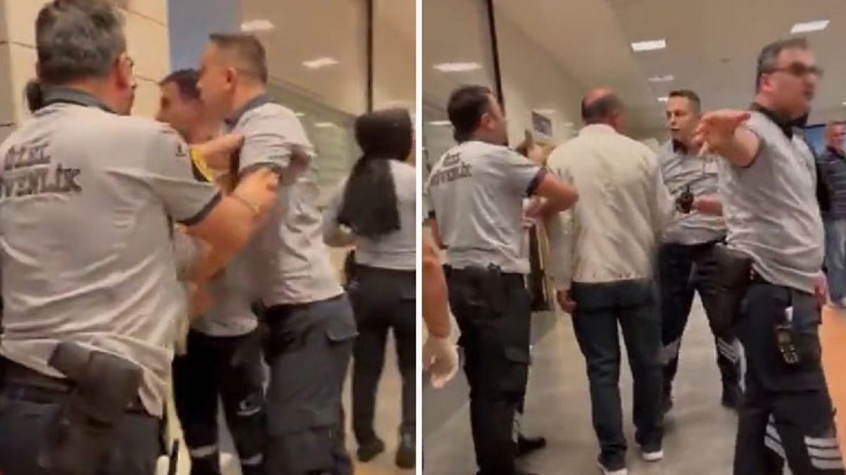 Vatandaşların üzerine yürüyen güvenlik görevlisinden anlamsız çıkış: Ben devletim