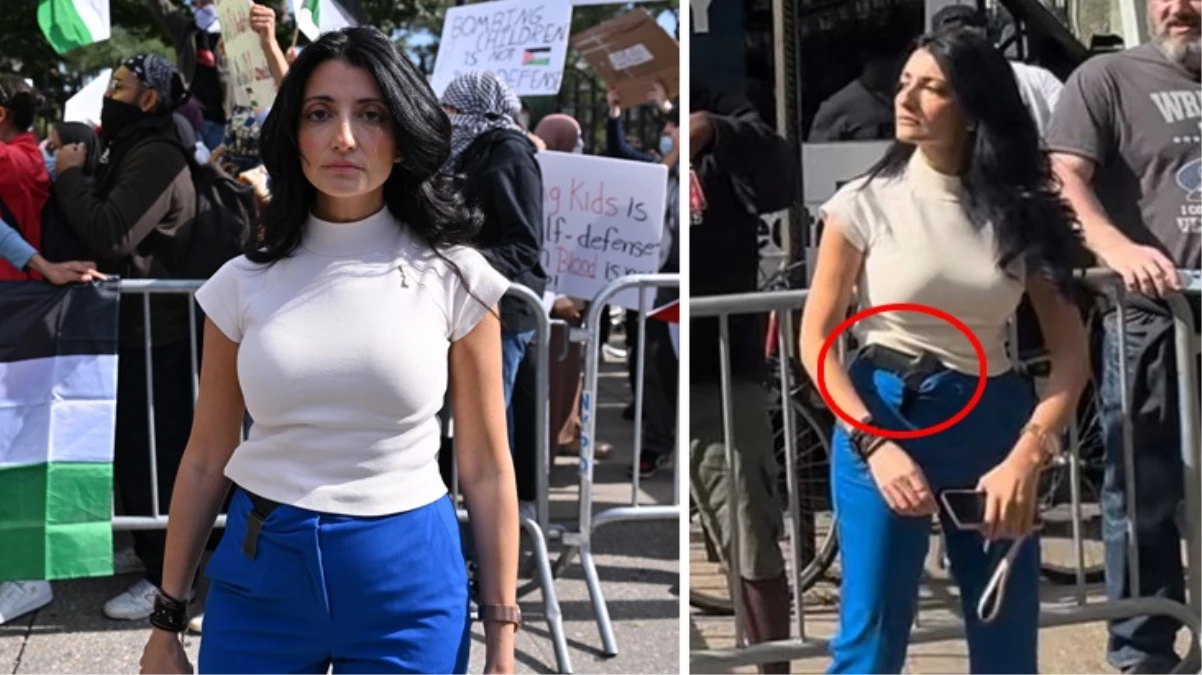 Yahudi asıllı meclis üyesi, belindeki silahla Filistin’e destek gösterisi yapanlara gözdağı verdi