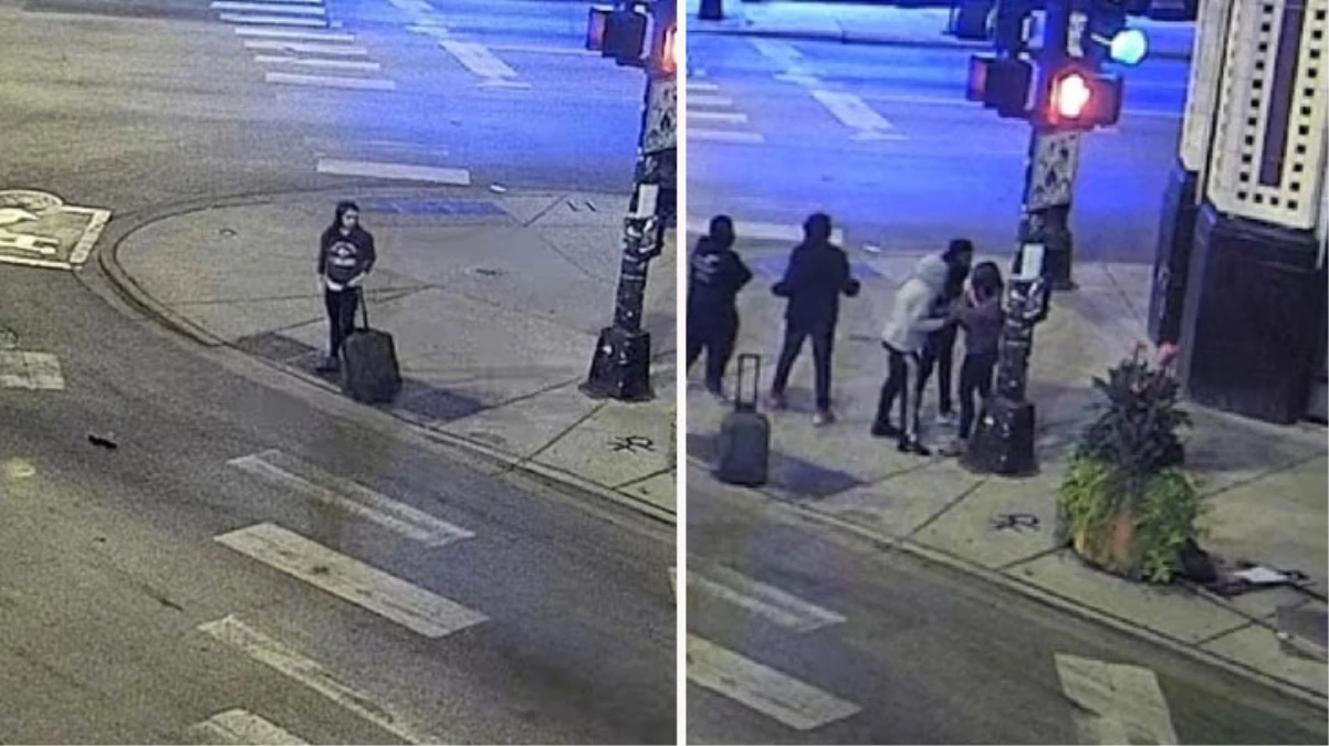 Amerika’da silahlı grup, şehrin en işlek caddesinde genç bir kızı soydu