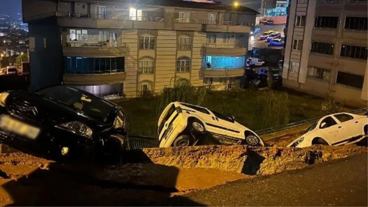 Bursa’da sağanak yağış nedeniyle istinat duvarı çöktü, 5 katlı apartman boşaltıldı