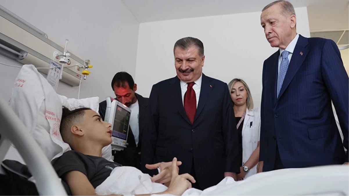 Cumhurbaşkanı Erdoğan, Gazze’den getirilen hastaları ziyaret etti