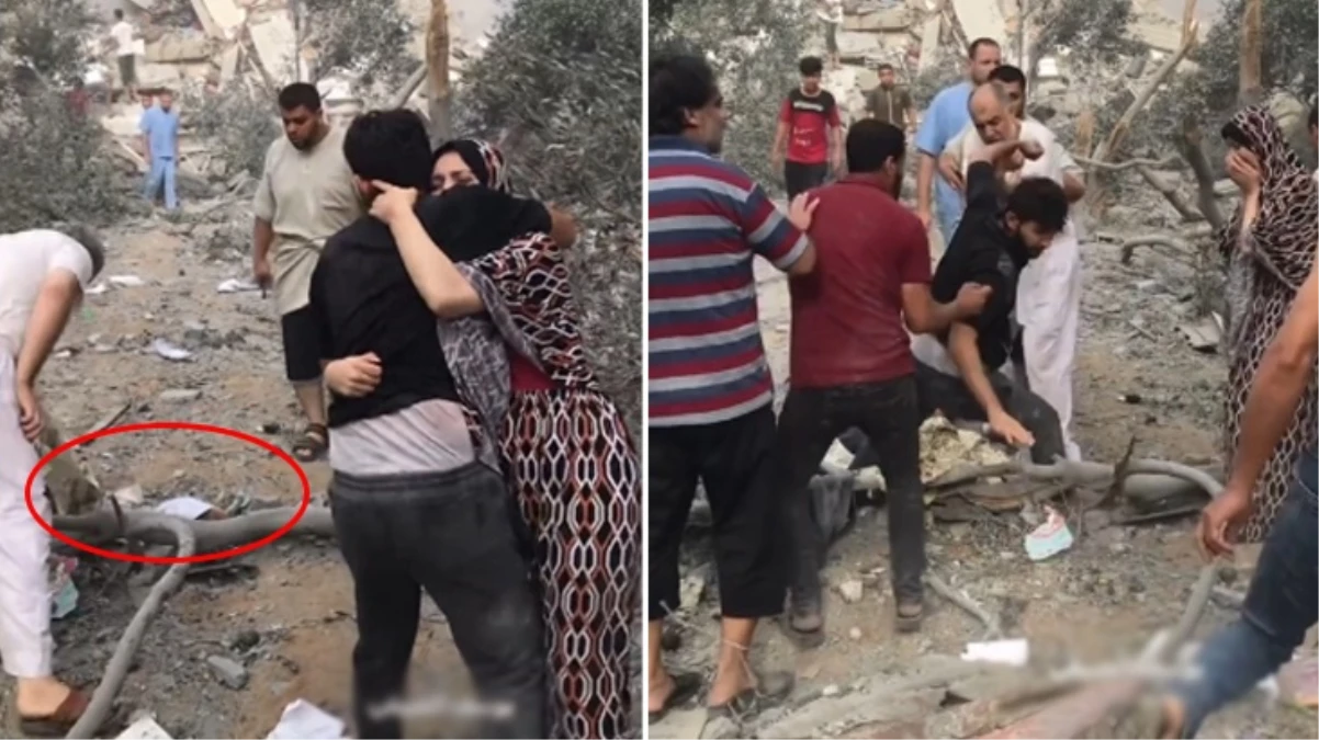 Gazze’de yürekleri dağlayan görüntü! Annesinin cansız bedenine ait parçaları bulan genç sinir krizi geçirdi