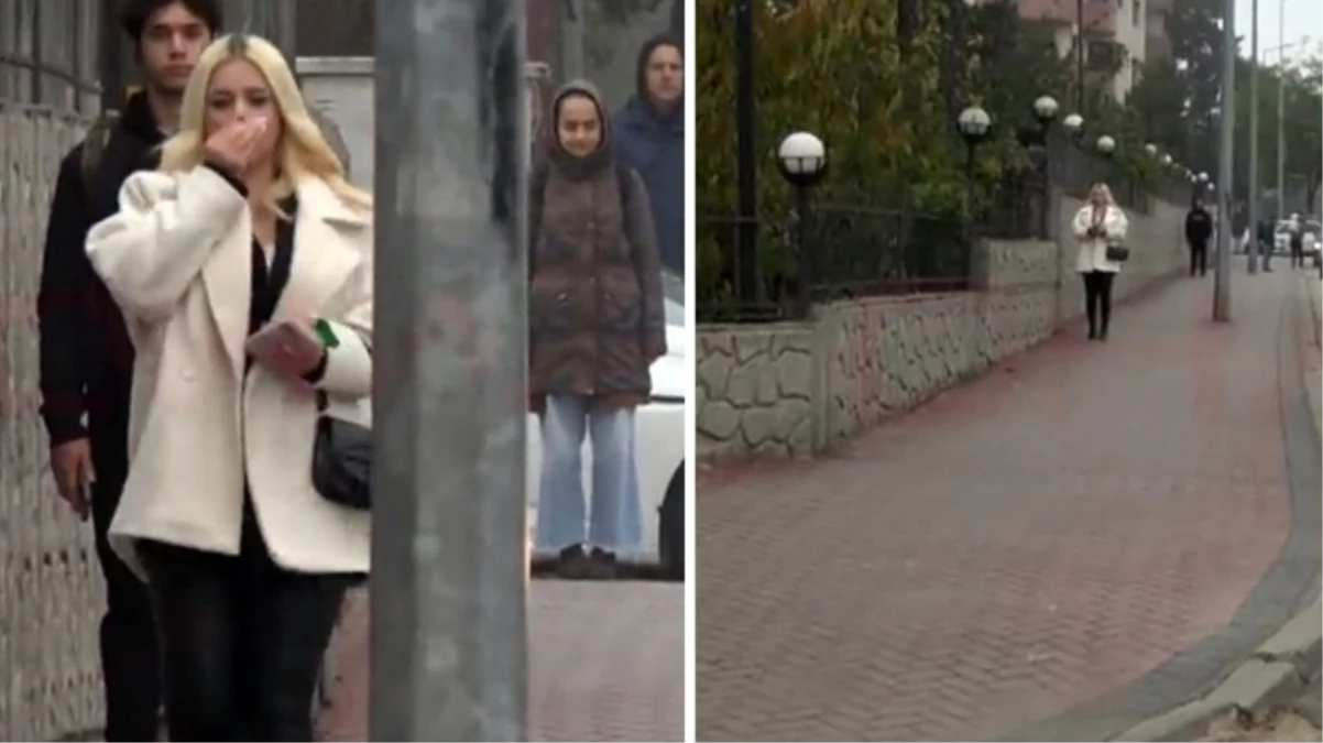 Görüntü saat 9’u 5 geçe kaydedildi! Önce hiçbir şey olmamış gibi yürüdü, sonra saygı duruşuna geçti