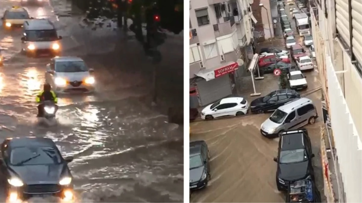 İzmir’de sağanak! Şehrin en popüler semti suyla doldu