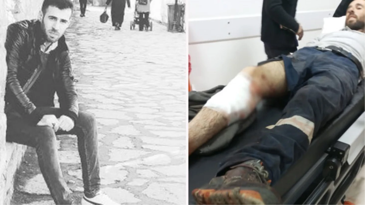 Sürüsünü otlatan çobana domuz saldırdı