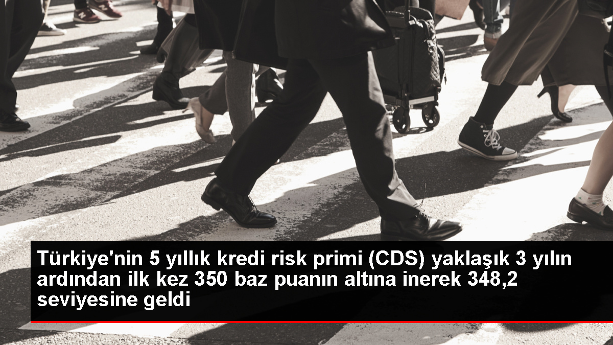 Türkiye’nin 5 yıllık kredi risk primi yaklaşık 3 yılın ardından ilk kez 350 baz puanın altına indi