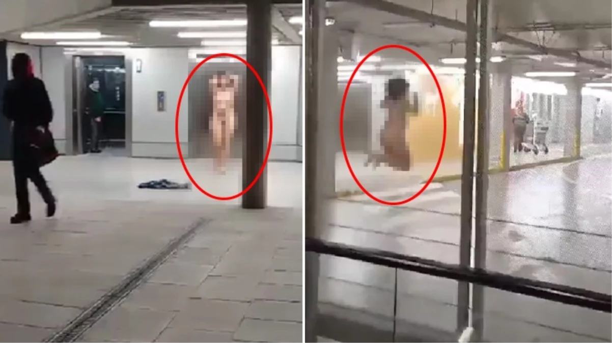 Uyuşturucu kullandığı iddia edilen çıplak kadın, havalimanını birbirine kattı