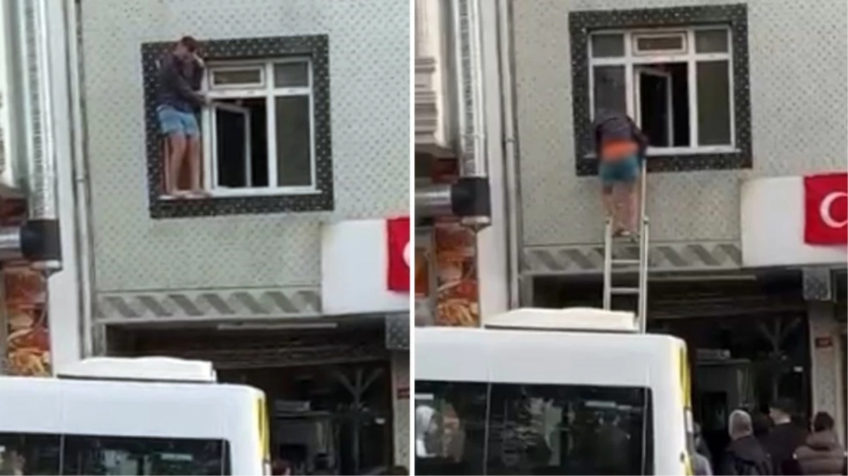 Bahçelievler’de dövülerek gasbedilen yabancı uyruklu, cama çıkarak çevredekilerden yardım istedi