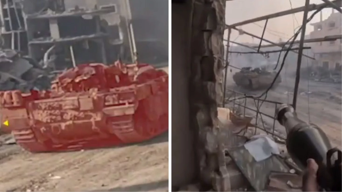 Kassam savaşçıları Gazze’yi işgale gelen İsrail zırhlı araçlarını havaya uçurdu