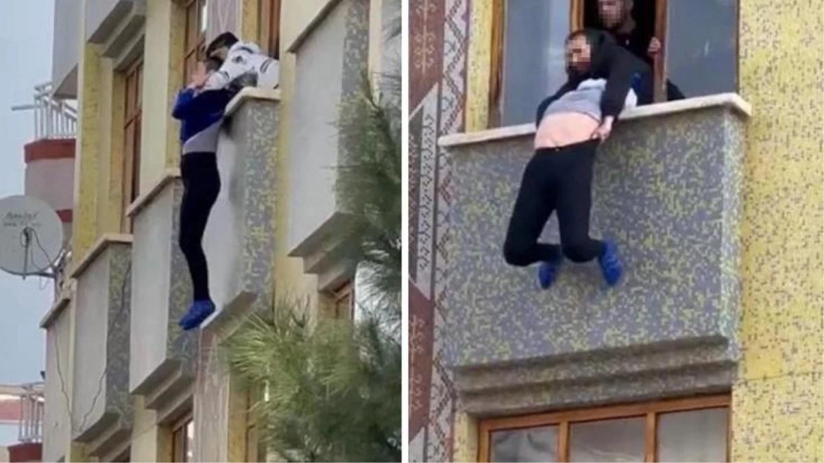 2. kattan aşağı atlayan kadın son anda böyle kurtarıldı