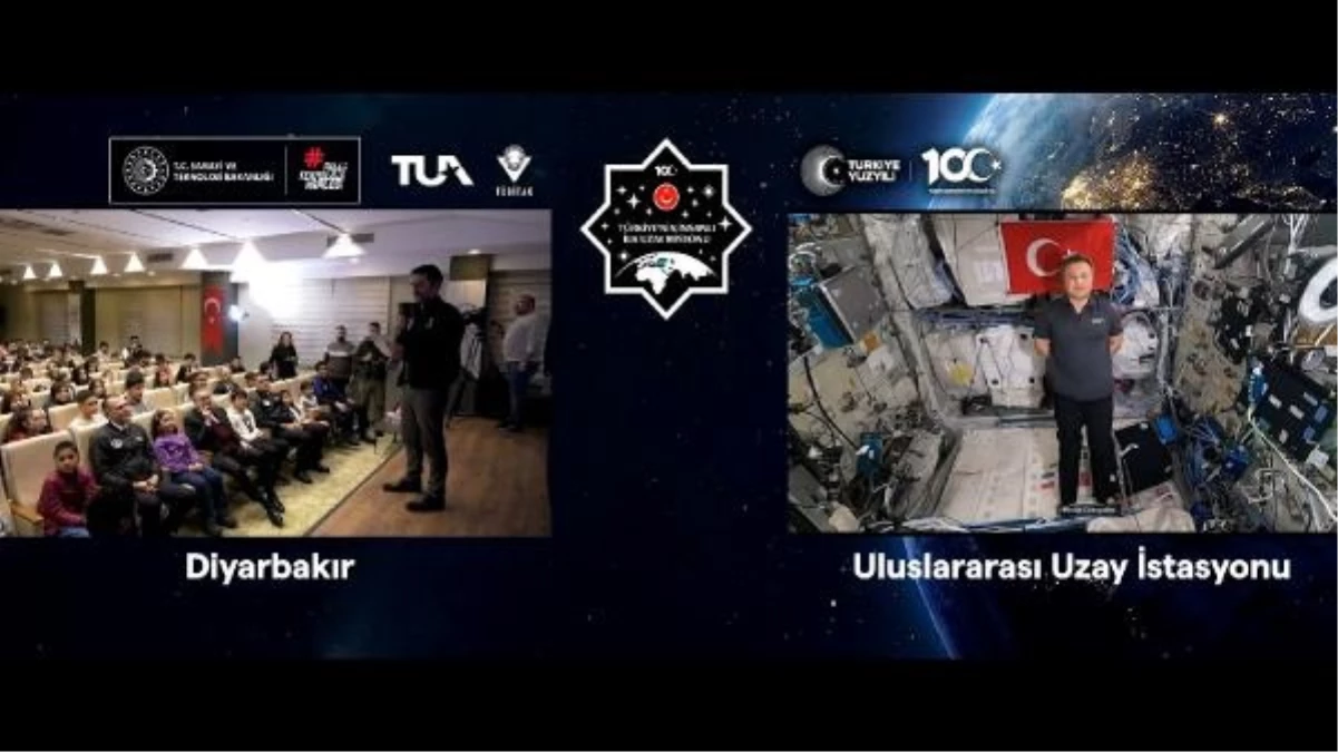İlk Türk Astronot Alper Gezeravcı, Diyarbakır’daki öğrencilerle görüntülü konuştu