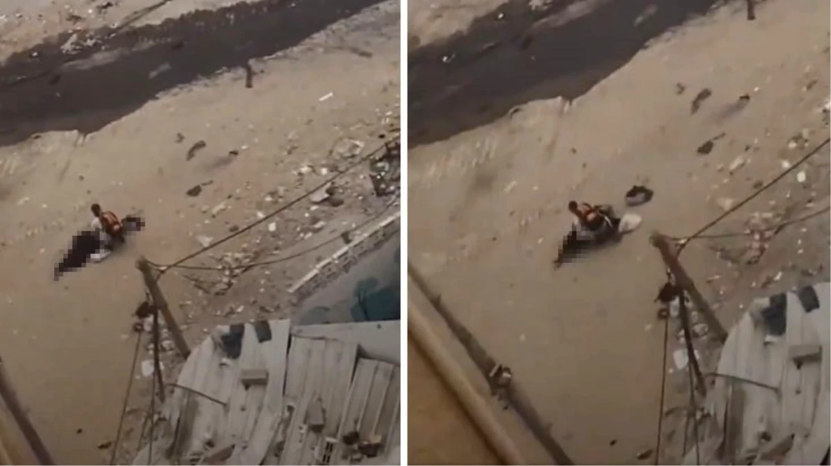 İsrail güçleri Gazze’de elinde beyaz bezle bölgeden ayrılan çocuklu kadını vurdu