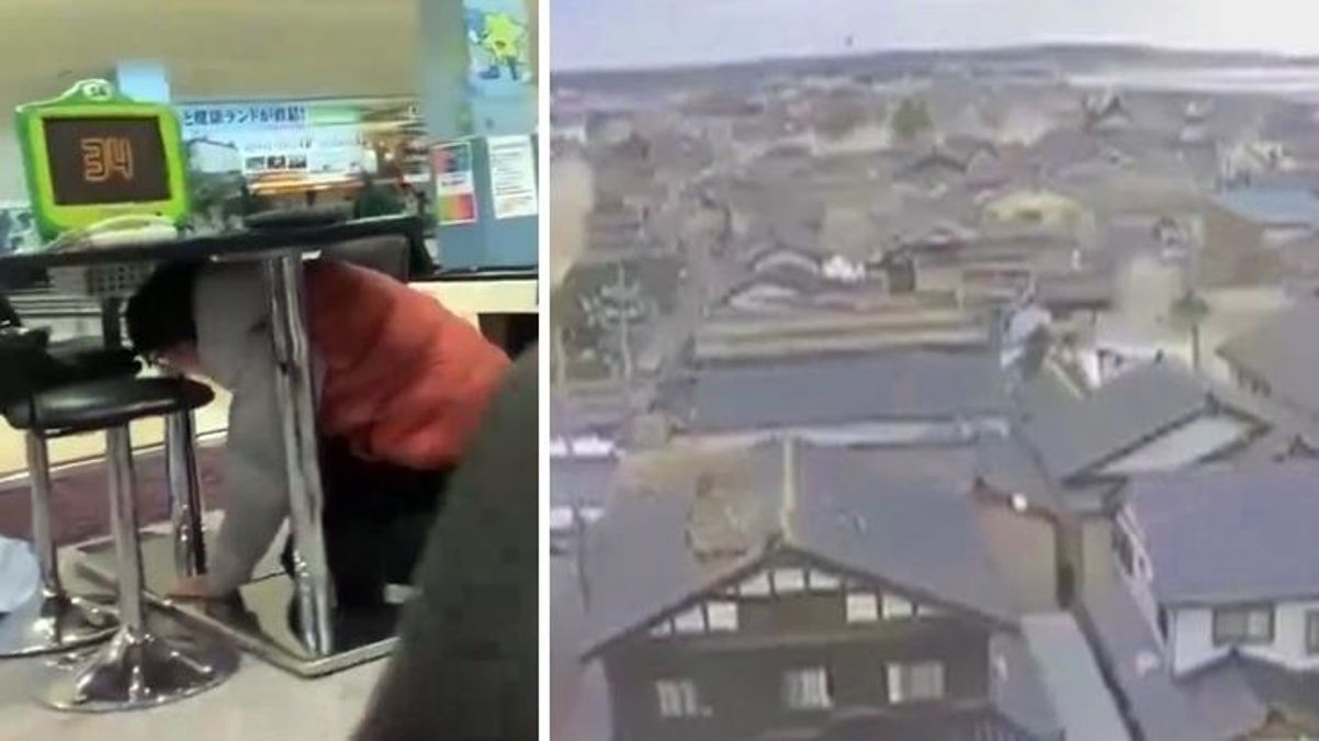 Japonya’daki 7.4’lük deprem anından ilk görüntüler geldi