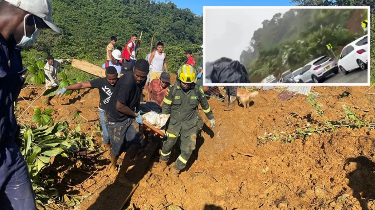 Kolombiya’da toprak kaymasında can kaybı 33’e yükseldi! Facia anı cep telefonu kamerasında