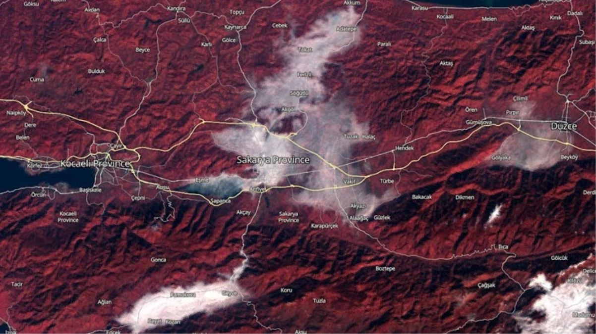 Sakarya’da katliam gibi kazaya neden olan sis bulutunun uydu fotoğrafı ortaya çıktı