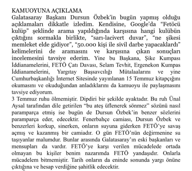 Türk futbolunda neler oluyor? Aziz Yıldırım'dan Dursun Özbek'e bomba yanıt