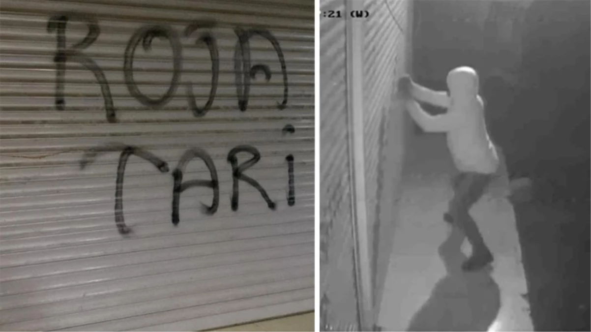 Adana’da Maskeli şüpheliler iş yerlerini sprey boyayla işaretledi