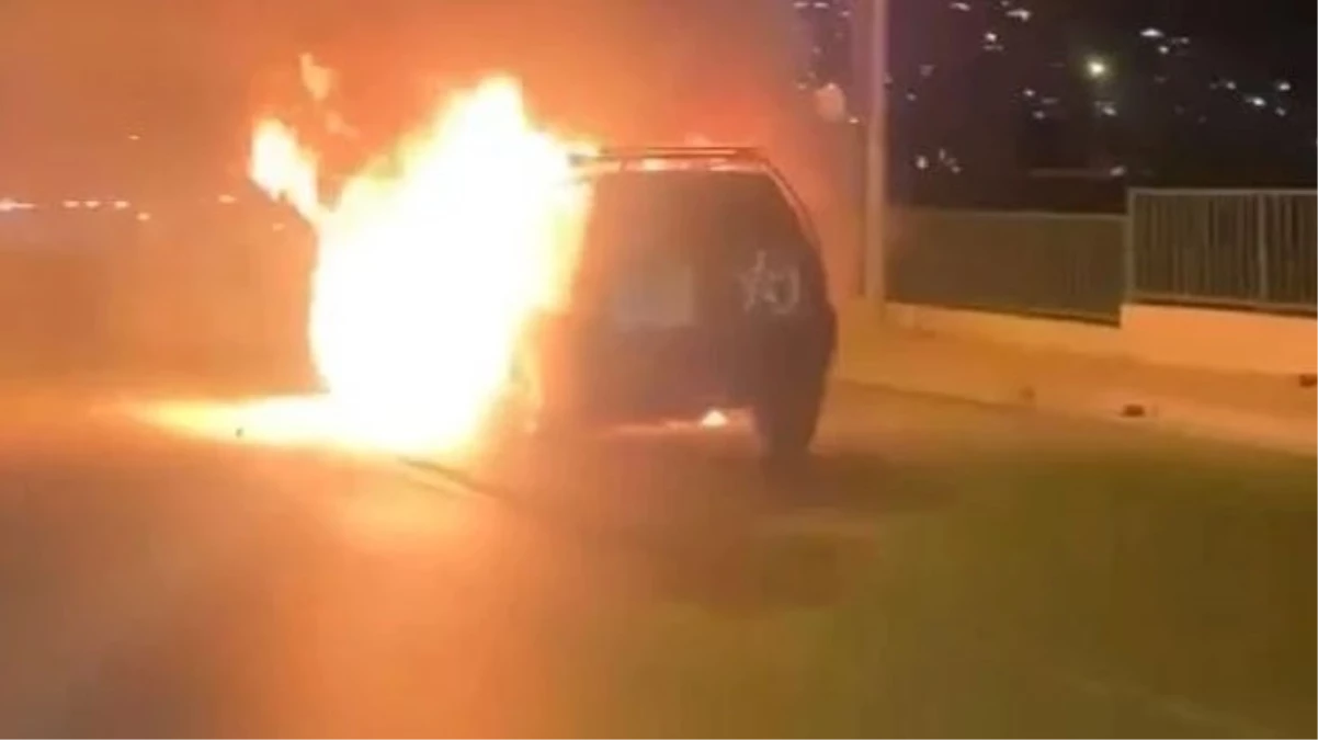 Bursa’da motoru tutuşan cip kullanılamaz hale geldi