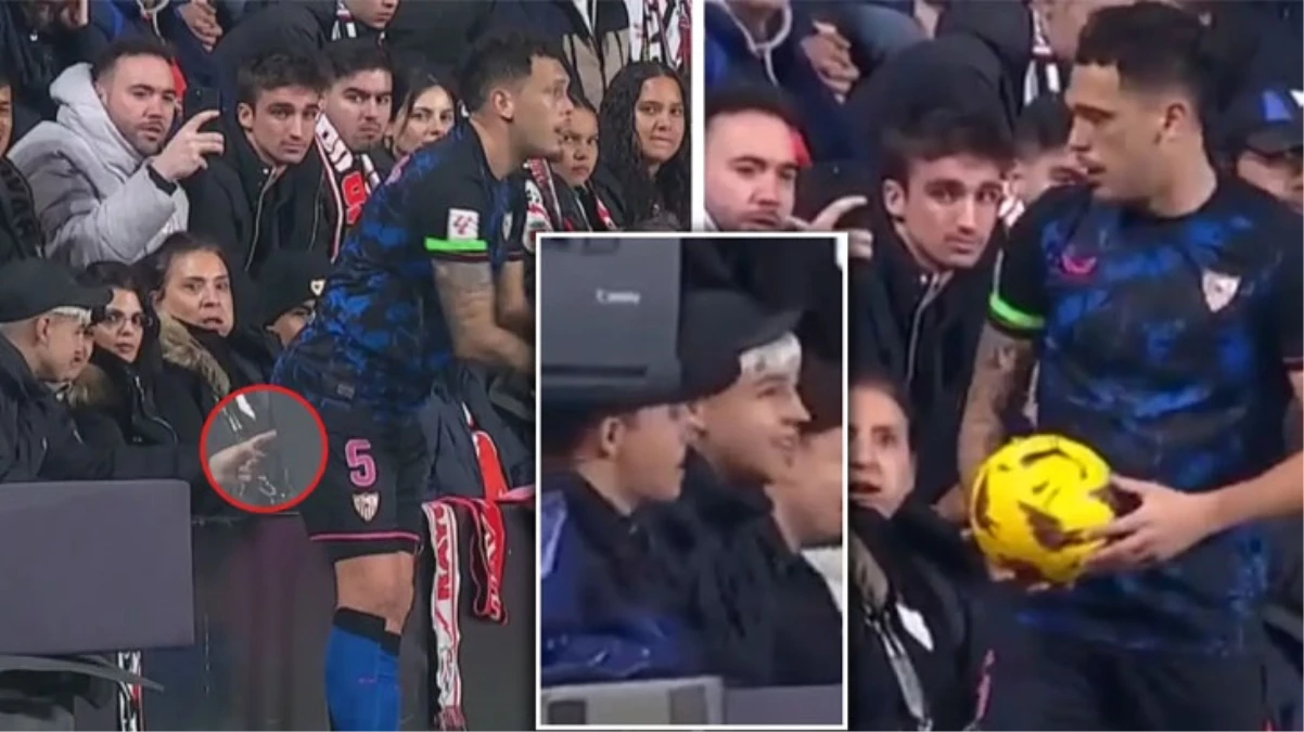 Taç atışı kullanan Arjantinli futbolcu Lucas Ocampos’u parmakla taciz ettiler