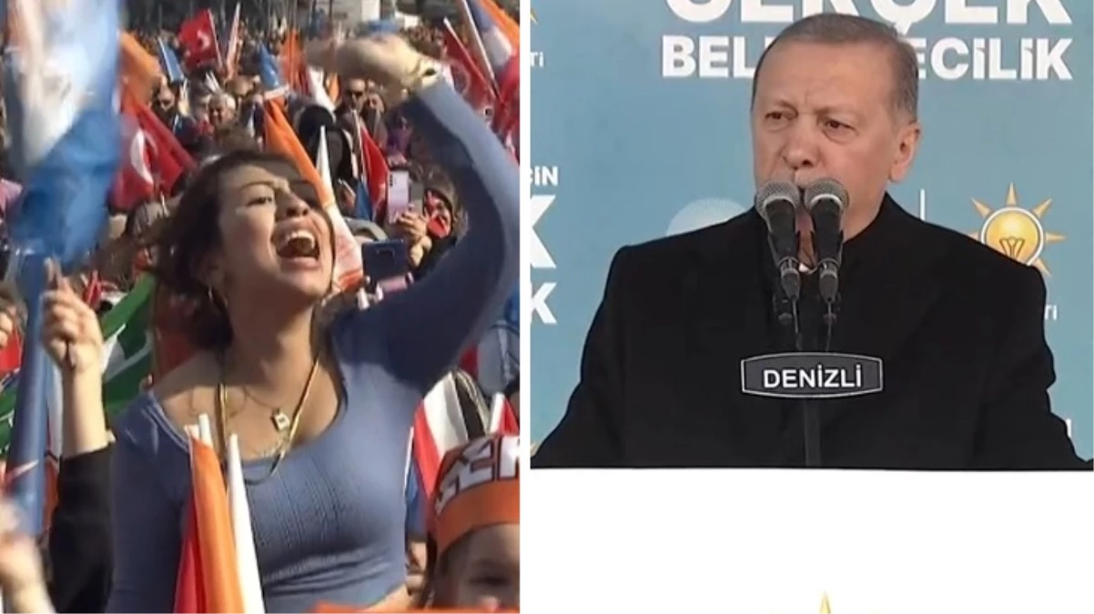 Mitinge damga vuran anlar! Genç kız, attığı sloganla Erdoğan’ın konuşmasını böldü