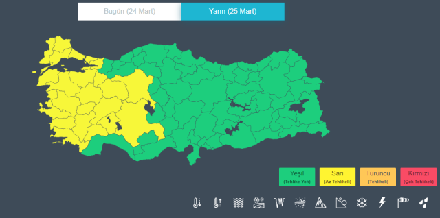 Meteoroloji'den İstanbul ve Ankara dahil 23 ile sarı kodlu uyarı