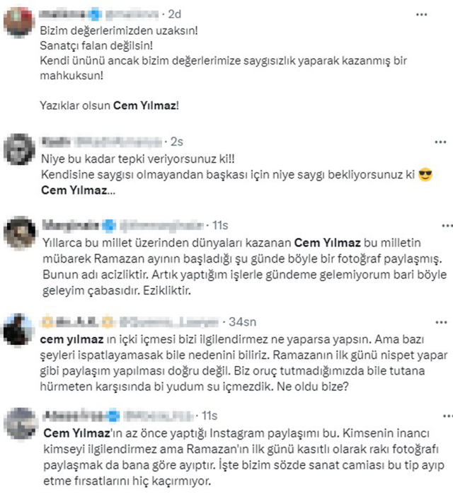 Cem Yılmaz, Ramazan ayında yaptığı içkili paylaşım nedeniyle linç ediliyor