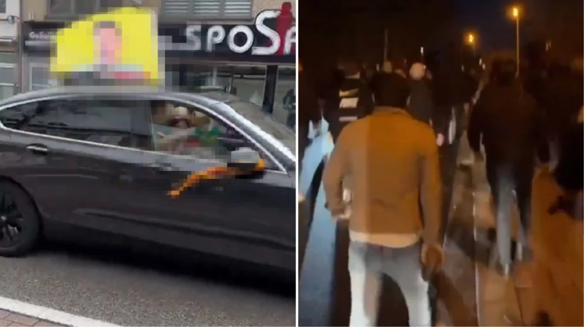 Belçika’da terör örgütünden provokasyon! Türkler müdahale etti ortalık yangın yerine döndü