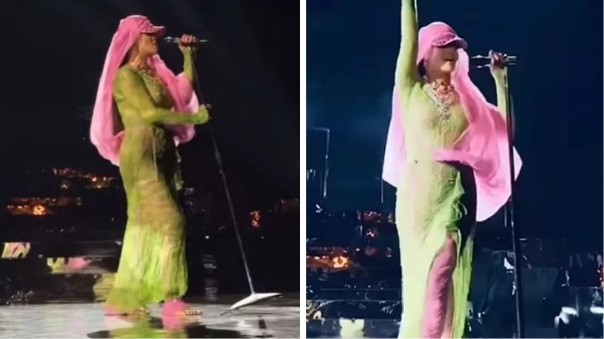 Dünyanın en pahalı düğünün partisinde sahne alan Rihanna, kıyafetiyle alay konusu oldu: Yıldız Tilbe’ye özenmiş
