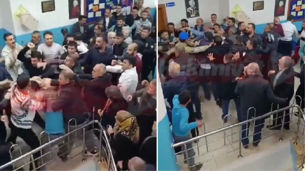 Elazığ’daki muhtarlık seçiminde yumruklar havada uçuştu