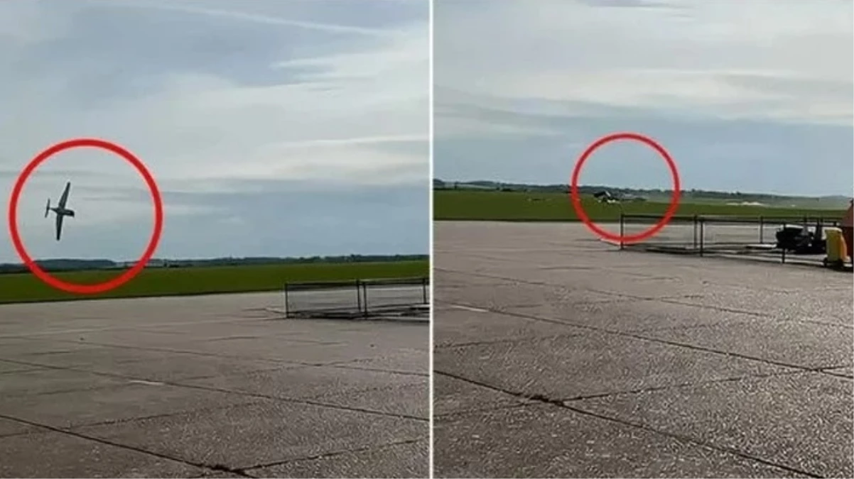 İngiltere’de gösteri uçağı düştü, pilot yanarak can verdi