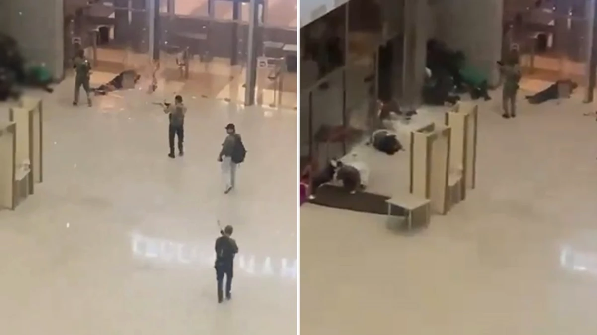 Moskova’daki terör saldırısından ilk görüntüler! Sivillerin üzerine böyle ateş açtılar