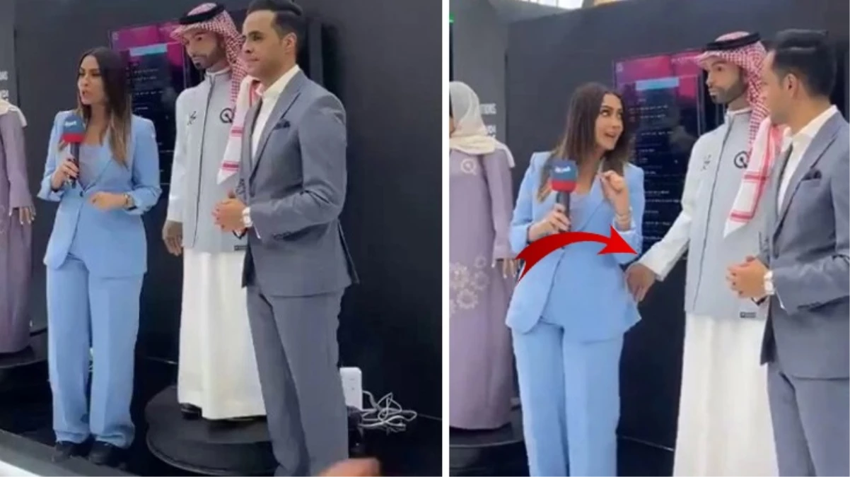 Suudi Arabistan’ın ilk robotları Sarah ve Muhammed’in tanıtımında robot, sunucuyu taciz etti