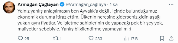 Armağan Çağlayan'ı kızdıran fiyat listesi: Bayram dize cozutmayın