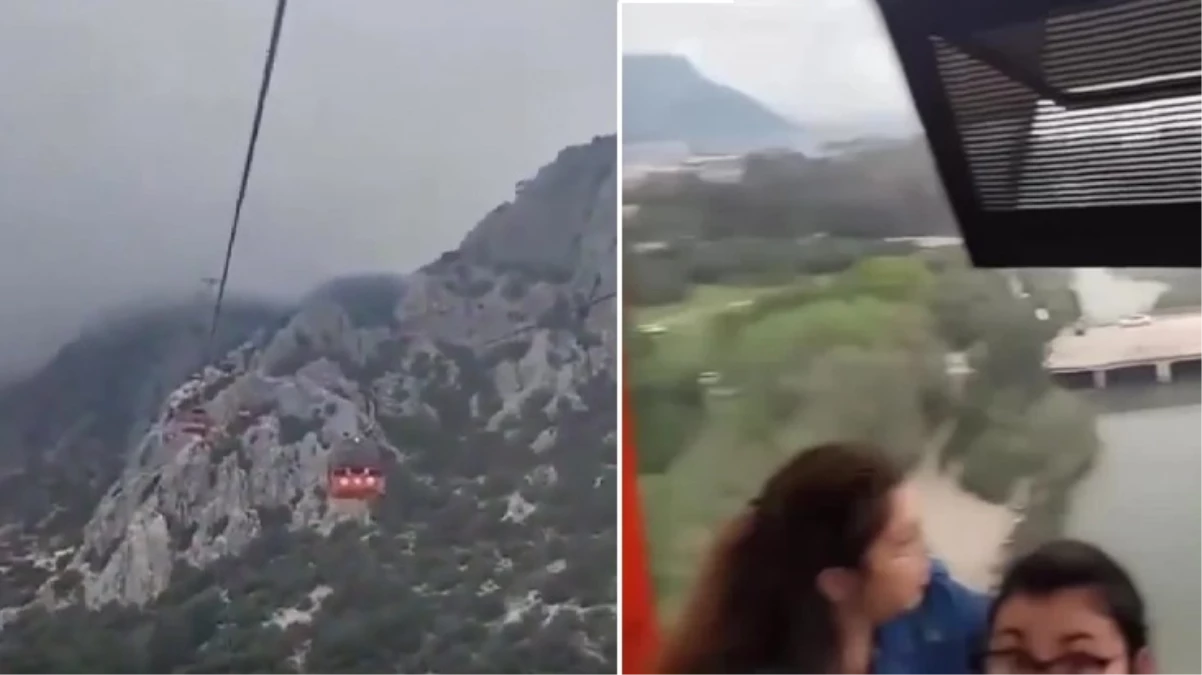 Antalya’da panik anları! Teleferikte mahsur kalan şahıs o anları paylaştı