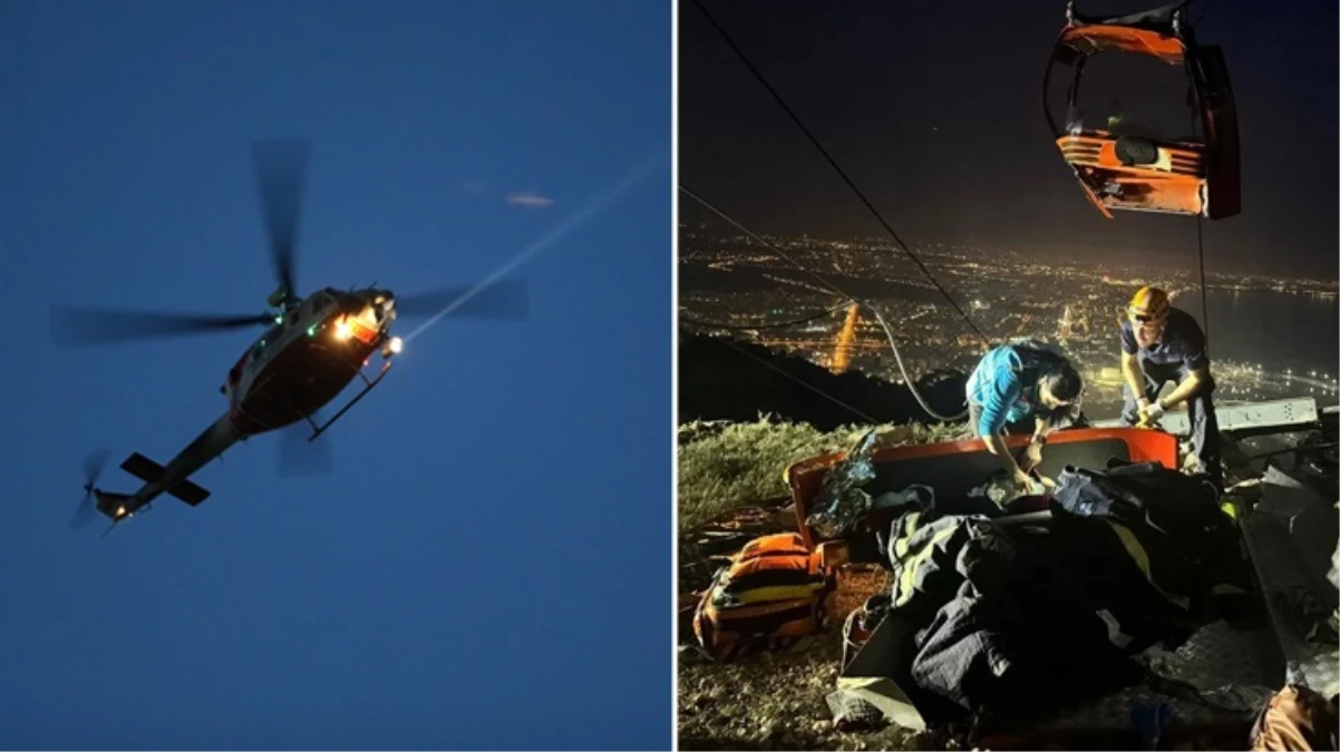 Antalya’da teleferik kazası! Mahsur kalan 98 kişi kurtarıldı, 10 kabinde kurtarma çalışmaları sürüyor