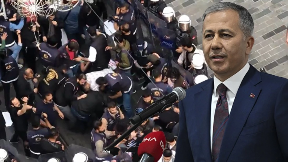 Beyoğlu’ndaki İsrail protestosuna ilişkin Bakan Yerlikaya’dan ilk açıklama: 2 emniyet görevlisi açığa alındı