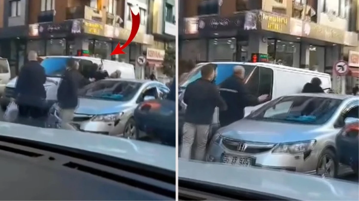 Güngören’de trafikteki baltalı kavga cep telefonu kamerasına yansıdı