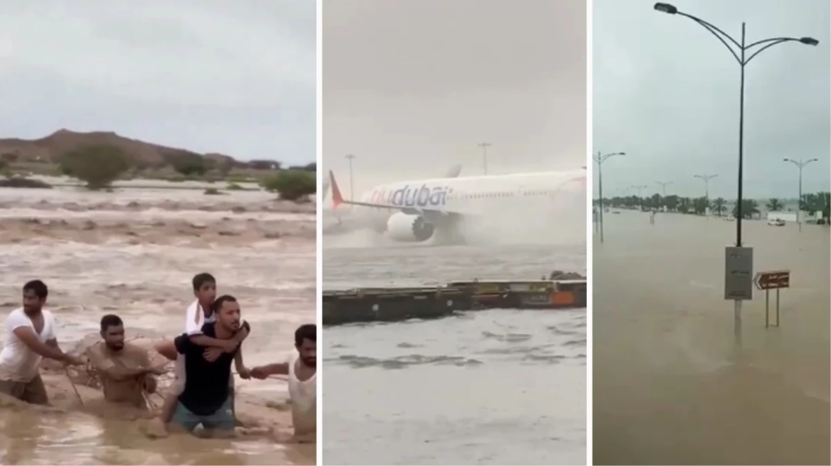 Körfez ülkelerini sel vurdu! Umman’da 18 ölü