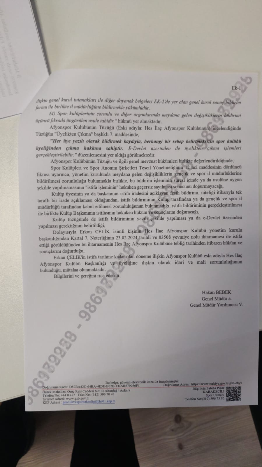  Afyonkarahisar Sporunda Kriz: İsmail Hakkı Kasapoğlu’nun Görevini Kötüye Kullanma İddiaları